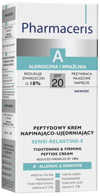 Krem peptydowy ujędrniający do twarzy Pharmaceris A Sensi-Relastine-E SPF20 50 ml (5900717160026) - obraz 2