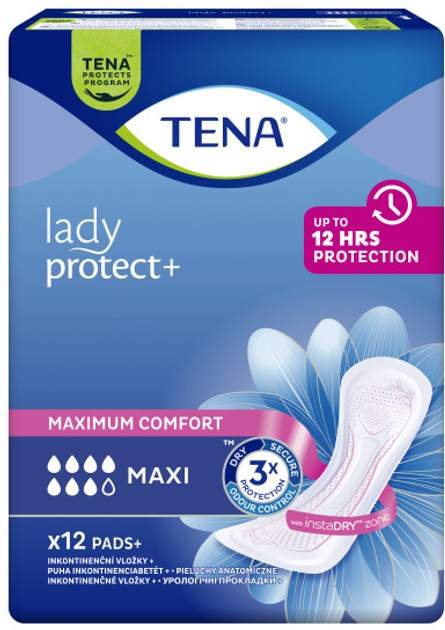 Урологічні прокладки Tena Lady Protect Maxi 12 шт (7322540593143) - зображення 1