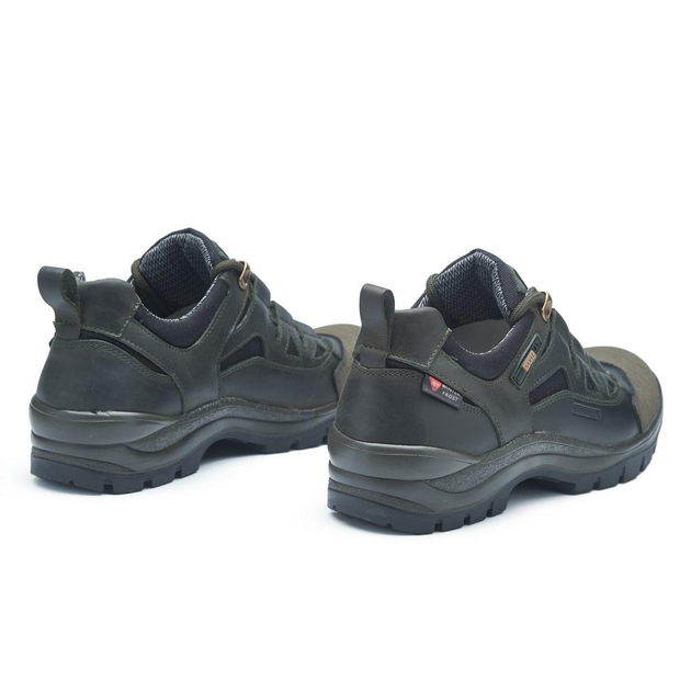 Тактичні кросівки демісезонні PAV 401 олива хакі шкіряні з мембраною Winterfrost 45 - зображення 2
