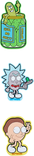 Набір бейджів на липучці Kite Rick and Morty Зелено-жовтий х 3 шт (RM24-3012) - зображення 2