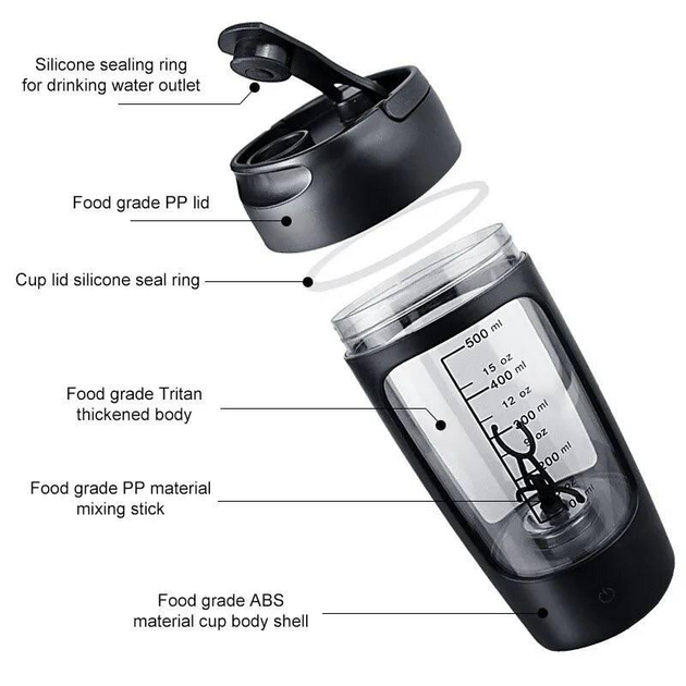 Электрический шейкер на аккумуляторе Automatic mixing cup 23652 Tritan ...