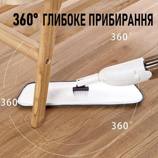 Швабра с распылителем Healthy Spray Mop и емкостью для воды белая (MHF-900W) - изображение 2