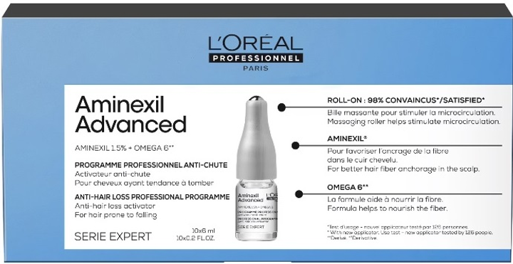 Ampułki L'oreal Professionnel Serie Expert Aminexil Advanced przeciw wypadaniu włosów 10 x 6 ml (3474637109523) - obraz 1
