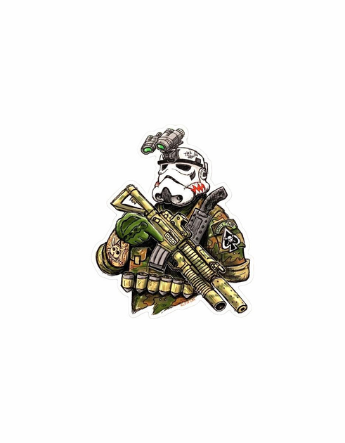 Шеврон патч " Імперський штурмовик спецназівець Star Wars " на липучці велкро - зображення 1