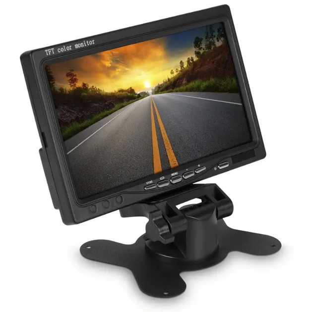 Цветной дисплей UKC LCD 7" для двух камер, Монитор для камер в автомобиль с рамкой в подголовник - изображение 7