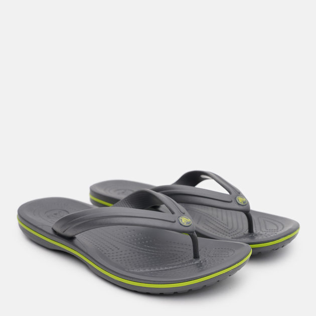 Чоловічі в'єтнамки Crocs Crocband 11033-0A1 41-42 (M8/W10) 26 см Темно-сірий/Зелений (887350970012) - зображення 2