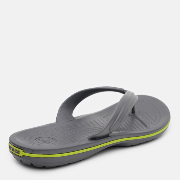 Чоловічі в'єтнамки Crocs Crocband 11033-0A1 42-43 (M9/W11) 27 см Темно-сірий/Зелений (887350970029) - зображення 4