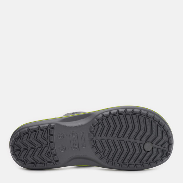 Klapki japonki męskie Crocs Crocband 11033-0A1 45-46 (M11) 29 cm Ciemnoszary/Zielony (887350969948) - obraz 6