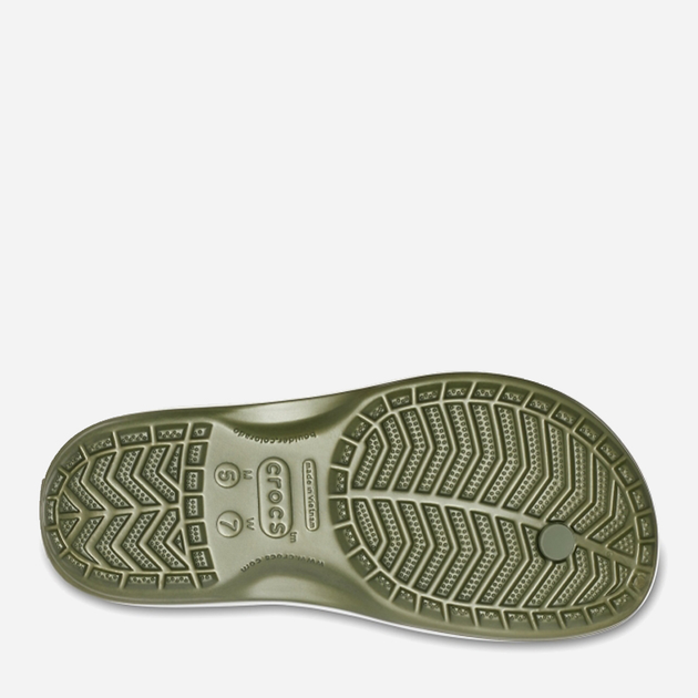 Klapki japonki męskie Crocs Crocband 11033-37P 39-40 (M7/W9) 25 cm Zielony/Biały (191448299849) - obraz 6