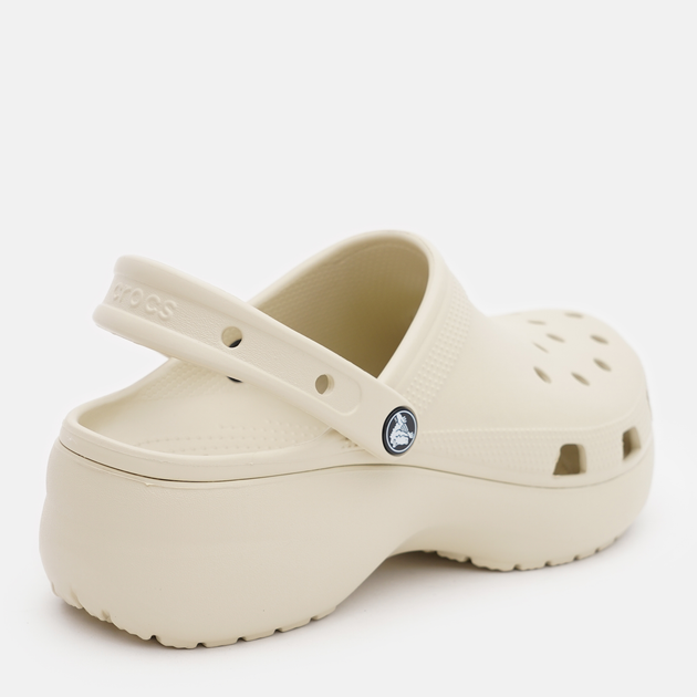 Жіночі крокси Crocs Classic Platform 206750-2Y2 39-40 (W9) 25 см Бежеві (191448963504) - зображення 4