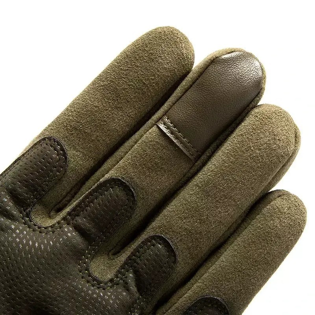 Тактичні рукавички Combat Touch Touchscreen військові Хакі L - зображення 2
