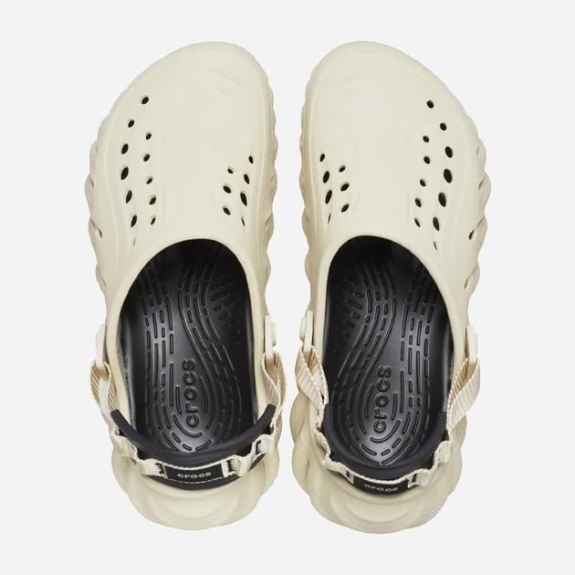 Жіночі крокси Crocs Echo 207937-2YJ 36-37 (M4/W6) 22 см Бежевий/Чорний (196265357833) - зображення 3