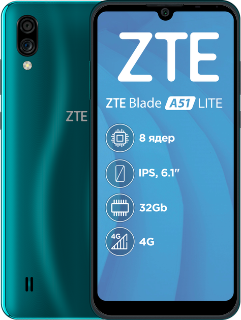 Мобильный телефон ZTE Blade A51 Lite 2/32GB Green (UA) – фото, отзывы ...