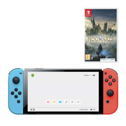 Набір Консоль Nintendo Switch OLED Model HEG-001 64GB Blue Red +