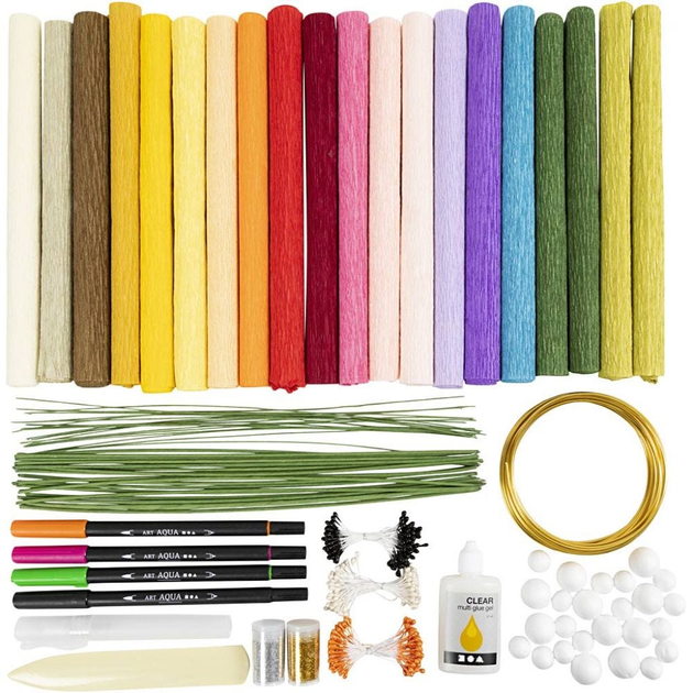 Zestaw do stworzenia bukietu Creativ Company Crepe Paper Flowers (5712854592109) - obraz 3