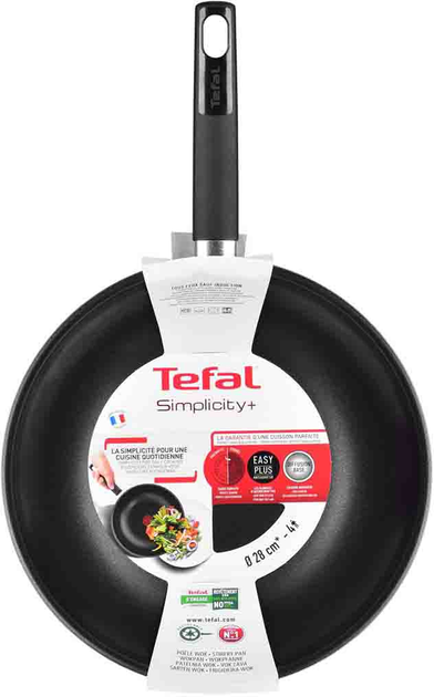 Patelnia wok Tefal Simplicity 28 cm (B5821902) - obraz 2