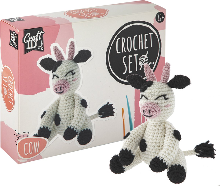 Zestaw do tworzenia maskotki Craft ID Crochet Kit Krowa (8720257143856) - obraz 1