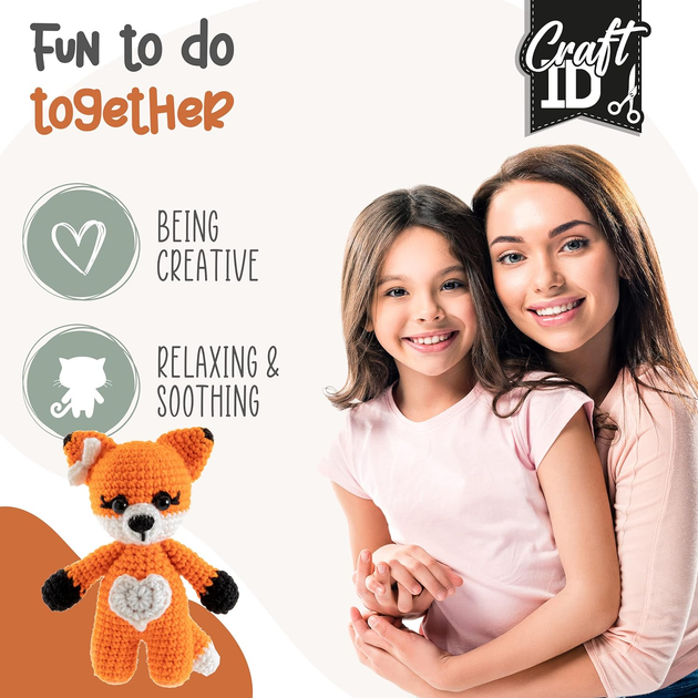 Набір для виготовлення іграшки Craft ID Crochet Kit Лисеня (8720257130115) - зображення 3