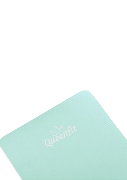 Коврик (мат) для йоги и фитнеса Queenfit NBR 1,5см бирюзовый - изображение 5