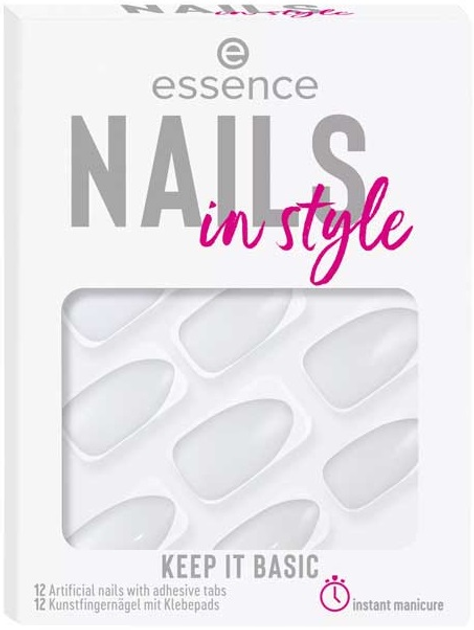Набір накладних нігтів Essence Cosmetics Nails In Style Keep It Basic 12 шт (4059729394316) - зображення 1