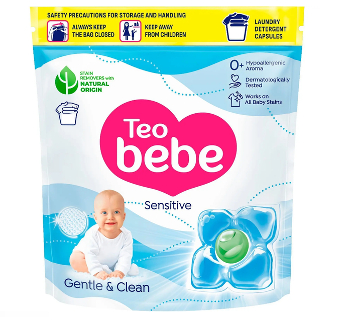 Капсули для прання Teo Bebe для дитячих речей 1 шт (3800024045783) - Фото 1 Капсули для прання Teo Bebe для дитячих речей 1 шт (3800024045783) - изображение 1