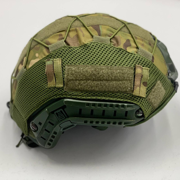 Кавер на каску фаст розмір M/L шолом маскувальний чохол на каску Fast колір мультикам тактичний - зображення 1