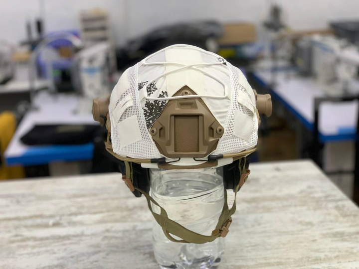 Кавер на каску фаст размер XL шлем маскировочный чехол на каску Fast цвет белый армейский - изображение 1
