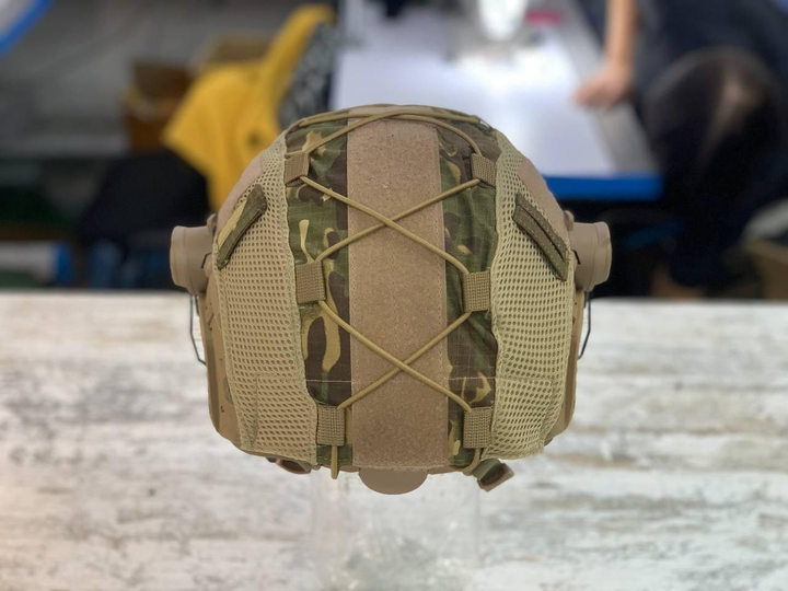 Кавер на каску фаст размер XL шлем маскировочный чехол на каску Fast цвет м.к-койот армейский - изображение 1