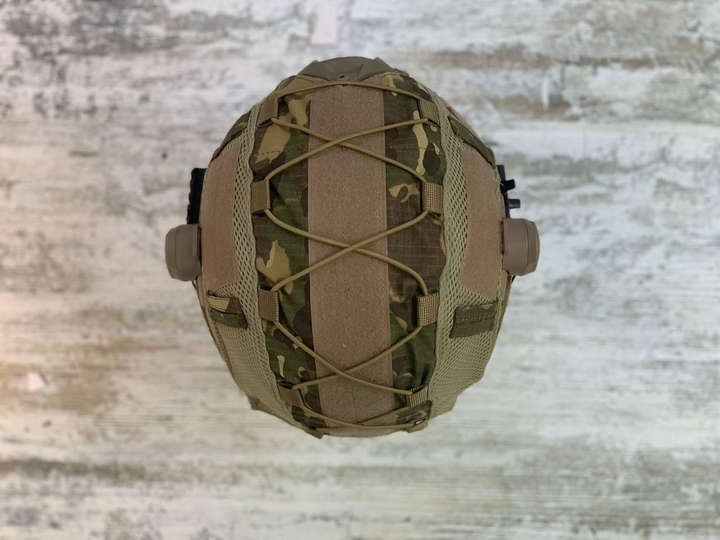 Кавер на каску фаст размер M/L шлем маскировочный чехол на каску Fast цвет м.к-койот армейский - изображение 1