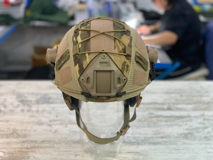 Кавер на каску фаст розмір S шолом маскувальний чохол на каску Fast колір м.к-койот армійський - зображення 1