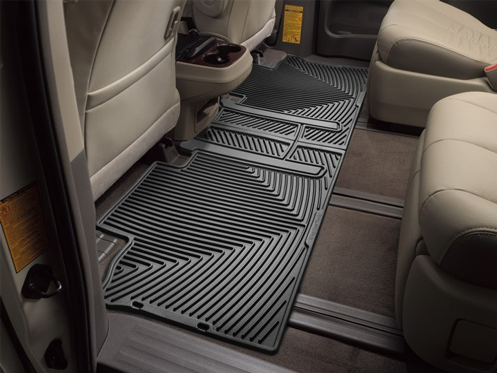 Акція на Комплект автокилимків на другий ряд WeatherTech Всесезонні Toyota Sienna (2011-2012) 2 шт Чорний від Rozetka