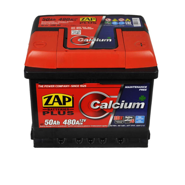 Автомобильный аккумулятор ZAP Plus 50Ah 480A R+ (L1B) - изображение 2