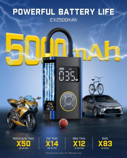 Портативный&nbsp;насос компрессор Fanttik X9 Pro для накачки шин с цифровым экраном и фонарем - изображение 4