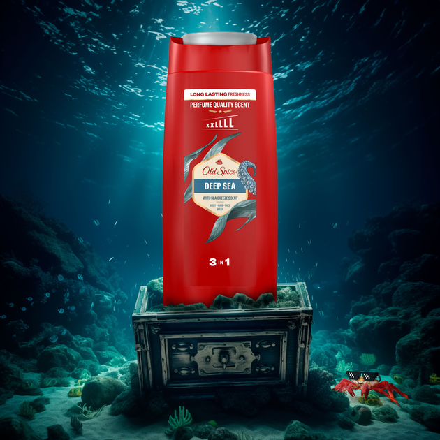 Гель для душу + шампунь Old Spice 3-в-1 Deep Sea 675 мл (8006540651018 / 8700216011365) - зображення 3
