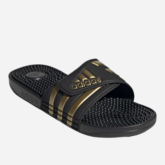 Klapki męskie Adidas Adissage EG6517 48.5 Czarne z złocistym (4062051813929) - obraz 4