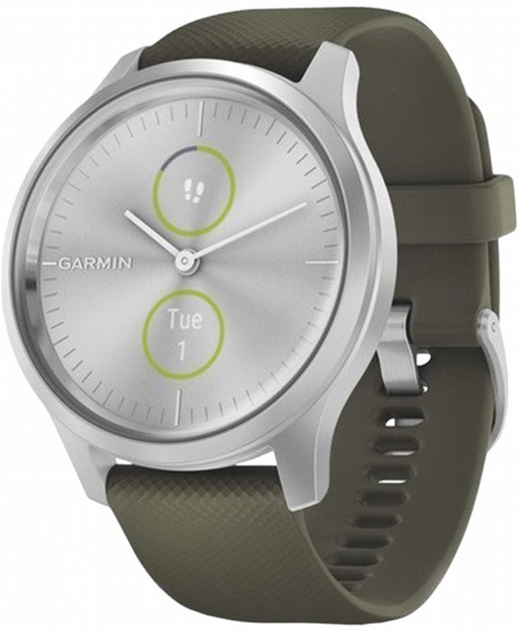 Smartwatch Garmin Vivomove Style Silver-Moss Green (010-02240-21) - obraz 2