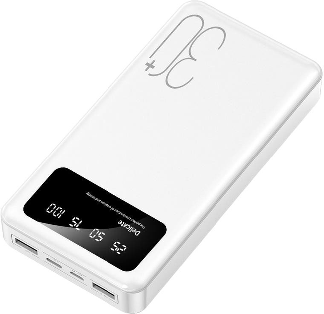 Powerbank YK-Design 30000 mAh Biały (YKP-028WHITE) - obraz 1