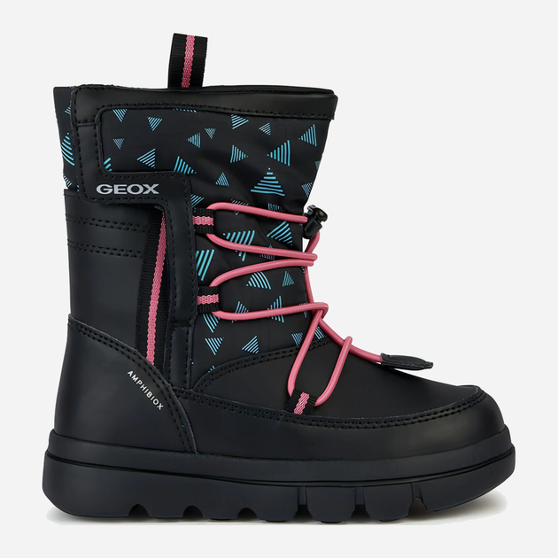 Дитячі черевики для дівчинки Geox GEOJ36HWC0BCMNC0922 34 Чорні (8056206320291) - зображення 1