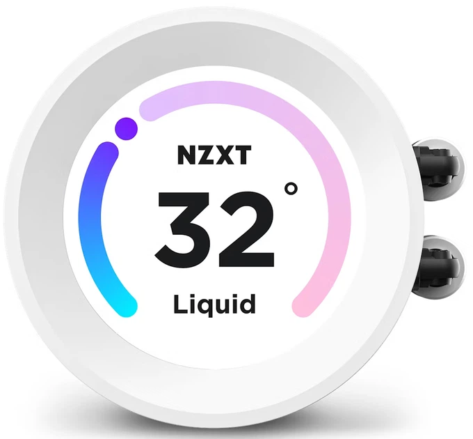Система рідинного охолодження NZXT Kraken Elite RGB 240 мм AIO liquid cooler w/Display, RGB Fans White (RL-KR24E-W1) - зображення 3