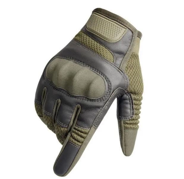 Полнопалые перчатки FQMILITAR004 на липучке (Оливковый) XL - изображение 1