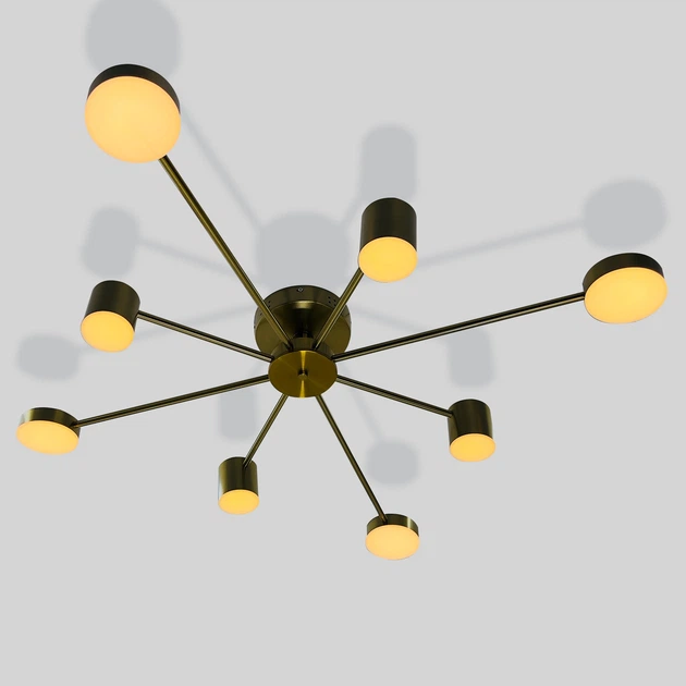 Люстра світлодіодна LED LOFT Свет SY-7800/8 CP на 8 модулів Темно-золотиста - изображение 3