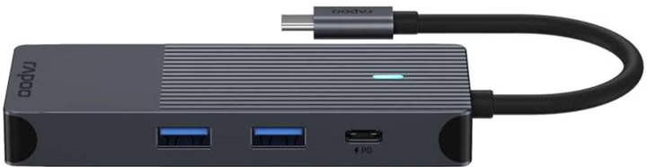 Hub USB-C Rapoo 8 w 1 Black (6940056114129) - obraz 4