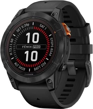 Smartwatch Garmin Fenix 7 Pro Solar Edition Slate Grey with Black Band (753759317713) - obraz 1