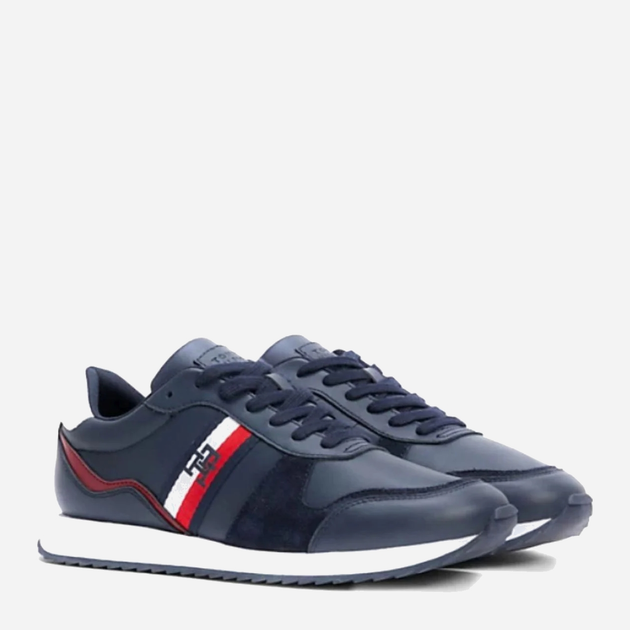 Buty sportowe męskie do kostki Tommy Hilfiger THIFM0FM04714DW5 41 Granatowe (8720644410011) - obraz 2