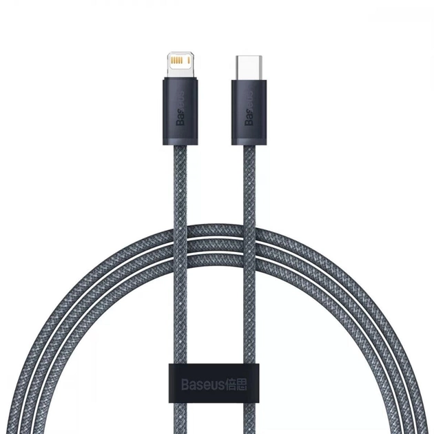 Кабель зарядный Baseus Dynamic Series Type-C Lightning 3.5А 20W 1м Grey (CALD000016) - Фото 2 Кабель зарядный Baseus Dynamic Series Type-C Lightning 3.5А 20W 1м Grey (CALD000016) - изображение 2