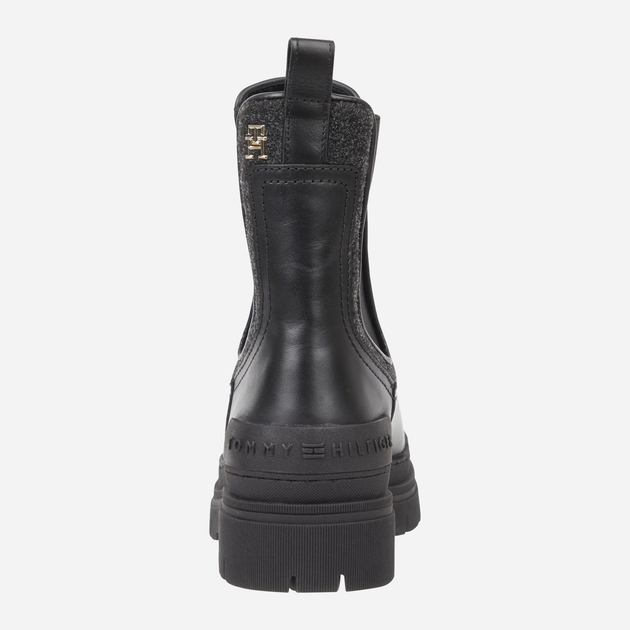 Жіночі челсі високі Tommy Hilfiger THIFW0FW07655BDS 39 Чорні (8720645468288) - зображення 4