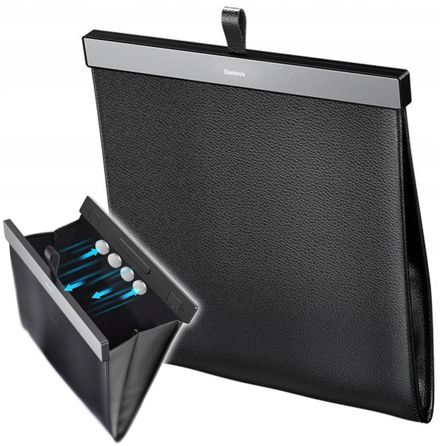 Organizer samochodowy Baseus Large Car Garbage Bag czarny (CRLJD-A01) - obraz 4