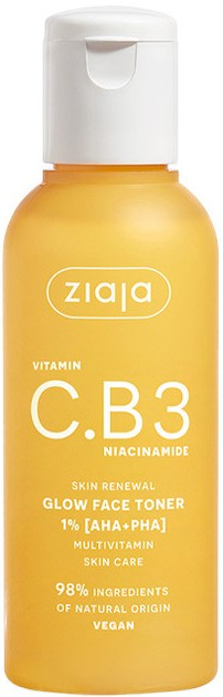 Тонік для обличчя Ziaja Vitamin C B3 Niacinamide 1% освітлюючий 120 мл (5901887056218) - зображення 1