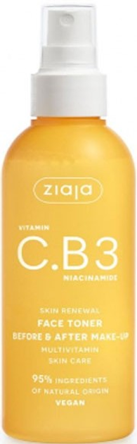 Тонік для обличчя Ziaja Vitamin C B3 Зволожуючий 190 мл (5901887056201) - зображення 1