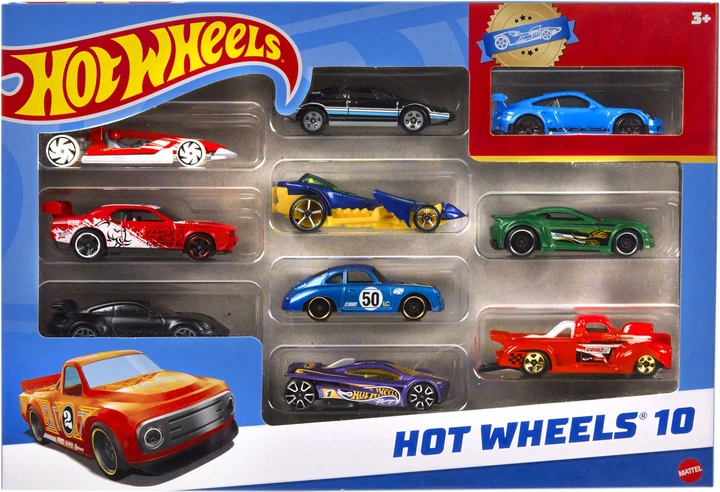 Набір базових автомобілів Hot Wheels 10 штук (54886) – іграшки з